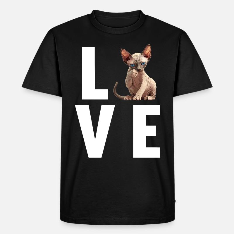 Sphynx Kätzchen Sphynx Katze - Männer Premium Bio T-Shirt - Schwarz