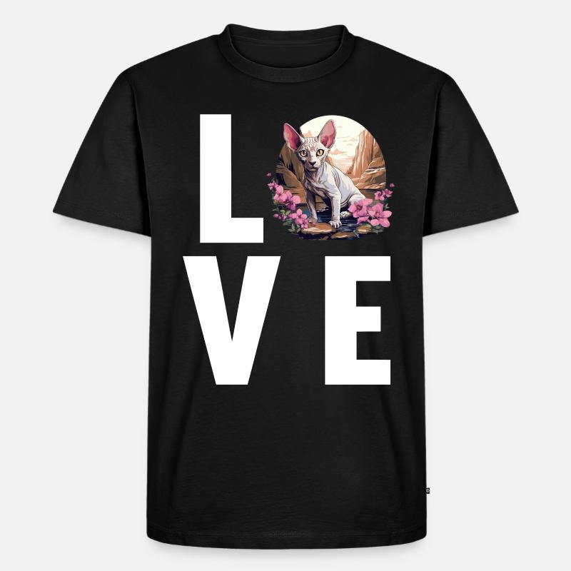 Sphynx Kätzchen Sphynx Katze - Männer Premium Bio T-Shirt - Schwarz