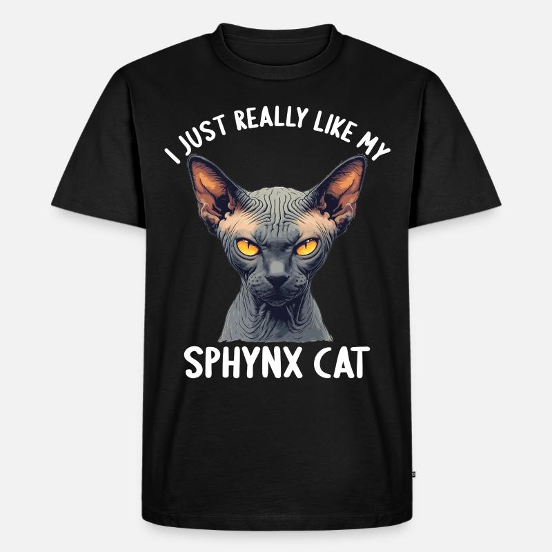 Sphynx Kätzchen Sphynx Katze - Männer Premium Bio T-Shirt - Schwarz