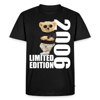 Édition limitée 2006 Ours Ours Anniversaire 2006 - T-shirt Premium bio Homme - noir - Devant - Nico (187cm)
