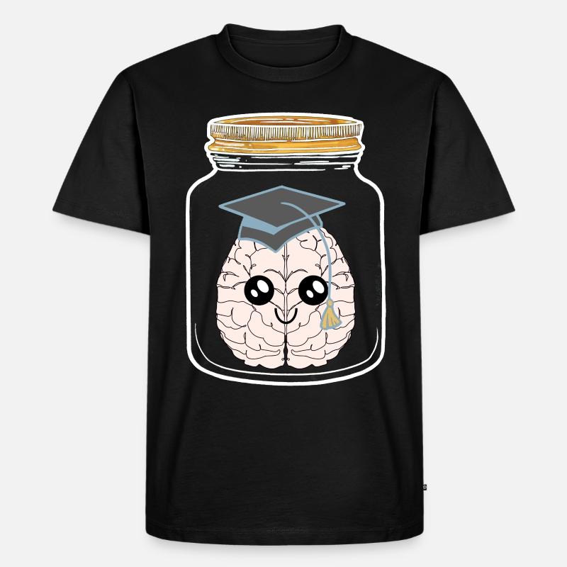 Inteligenz Einweckglas Studenten Studierter Geek - Männer Premium Bio T-Shirt - Schwarz