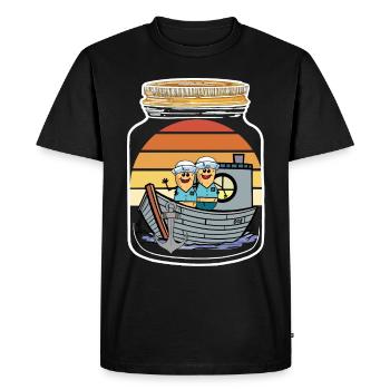 Cacahuètes Marins Garçons Marins Marins - T-shirt Premium bio Homme - noir - Devant - Nico (187cm)