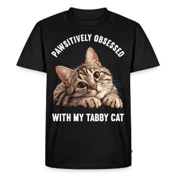 Tabby Kitten Tabby Cat - Men's Premium Organic T-Shirt - black - Front - Nico (187cm)