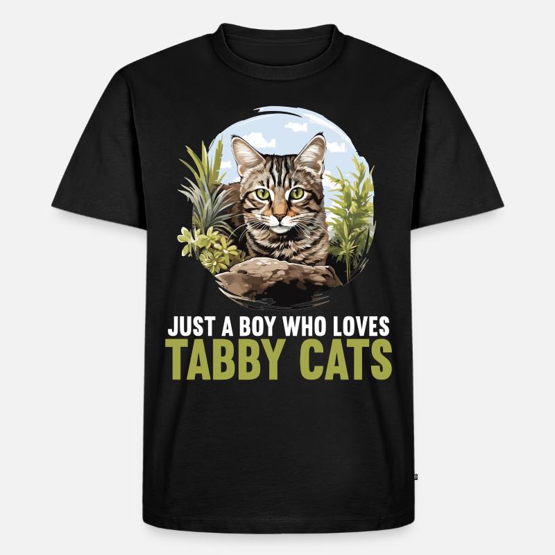 Tabby Kätzchen Tabby Katze - Männer Premium Bio T-Shirt - Schwarz