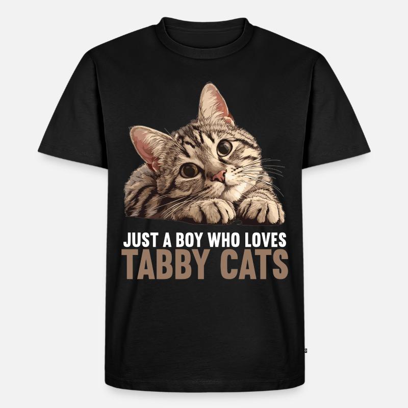 Tabby Kätzchen Tabby Katze - Männer Premium Bio T-Shirt - Schwarz