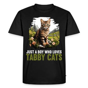 Tabby Kitten Tabby Cat - Men's Premium Organic T-Shirt - black - Front - Nico (187cm)