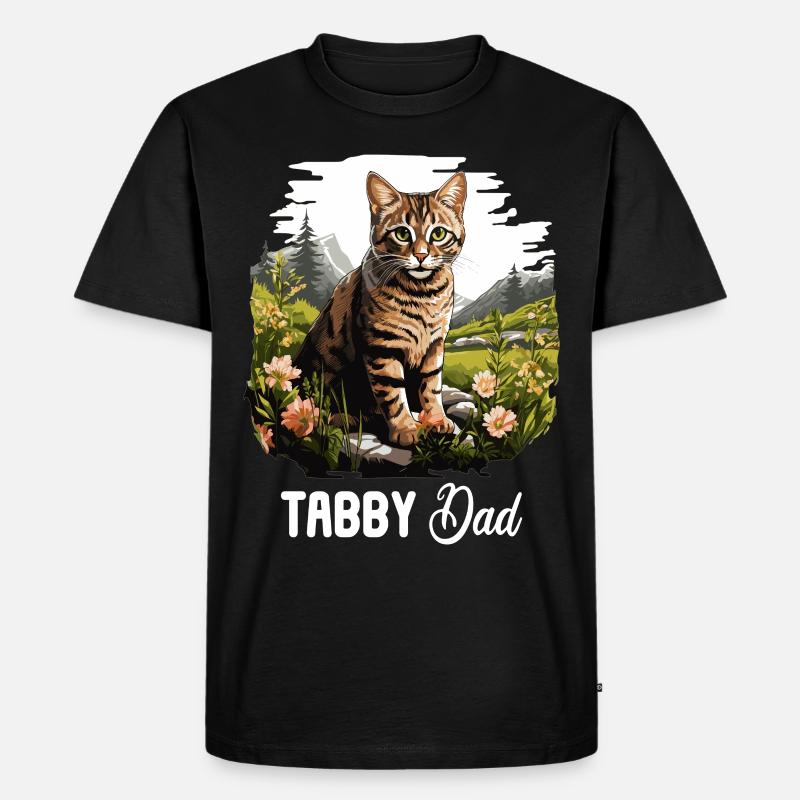 Tabby Kätzchen Tabby Katze - Männer Premium Bio T-Shirt - Schwarz