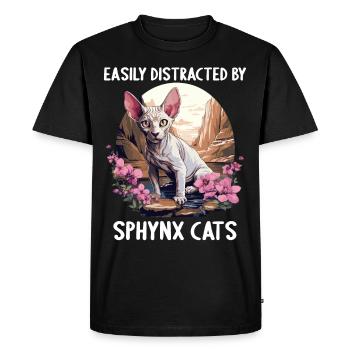 Chaton Sphynx Chat Sphynx - T-shirt Premium bio Homme - noir - Devant - Nico (187cm)