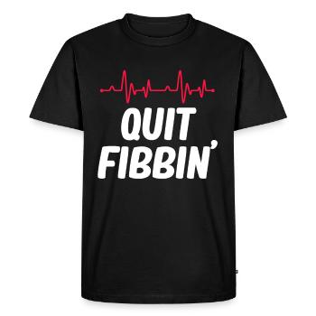 Quit Fibbin' Funny Cardiologist Medical - Men's Premium Organic T-Shirt - black - Front - Nico (187cm)
