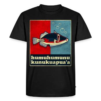 Humuhumunukunukuapua'a Hawaiian Reef Pusher - Men's Premium Organic T-Shirt - black - Front - Nico (187cm)