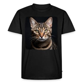 Tabby Kitten Tabby Cat - Men's Premium Organic T-Shirt - black - Front - Nico (187cm)