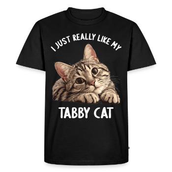 Tabby Kitten Tabby Cat - Men's Premium Organic T-Shirt - black - Front - Nico (187cm)