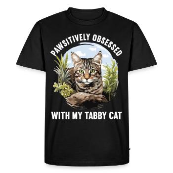 Tabby Kitten Tabby Cat - Men's Premium Organic T-Shirt - black - Front - Nico (187cm)