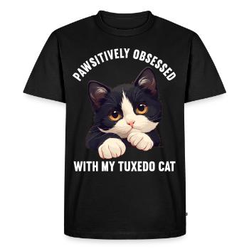 Tuxedo Kitten Tuxedo Cat - Men's Premium Organic T-Shirt - black - Front - Nico (187cm)