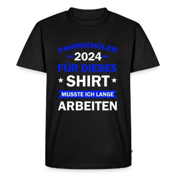 Apprenti conducteur 2024 Cadeau Permis de conduire Drôle - T-shirt Premium bio Homme - noir - Devant - Nico (187cm)