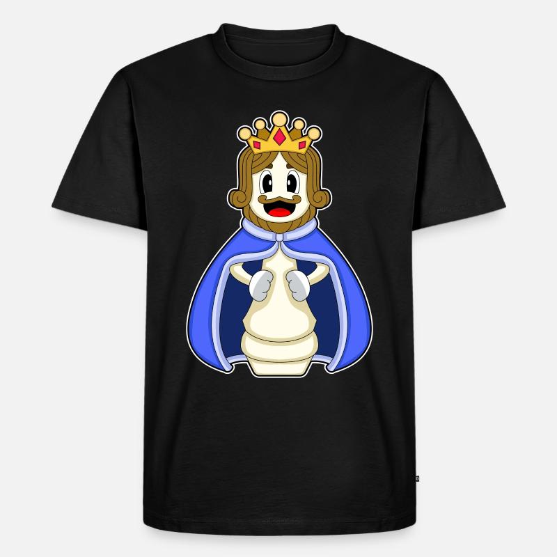 Pièce d’échecs Roi Échecs - T-shirt Premium bio Homme - noir