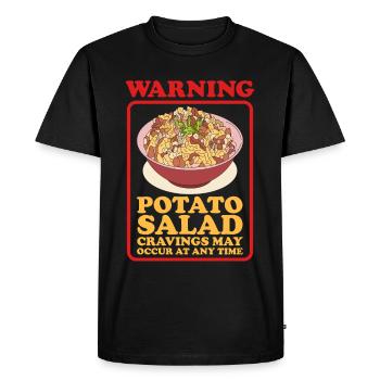 Salade de pommes de terre Härdöpfelsalat Cadeau - T-shirt Premium bio Homme - noir - Devant - Nico (187cm)