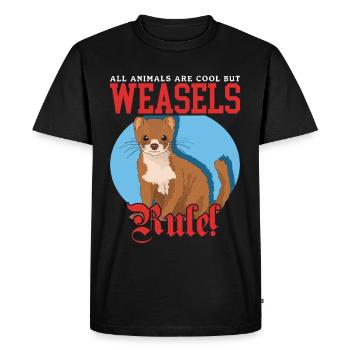 Weasel Mouse Weasel Hermännchen Gift - Men's Premium Organic T-Shirt - black - Front - Nico (187cm)
