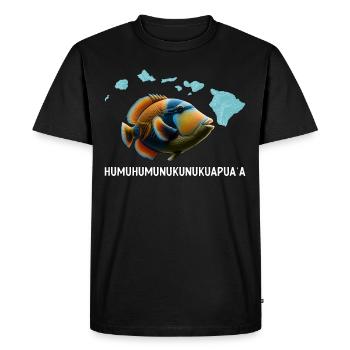 Humuhumunukunukuapua'a Hawaiian Reef Pusher - Men's Premium Organic T-Shirt - black - Front - Nico (187cm)