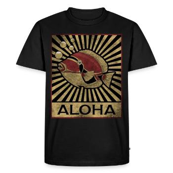 Humuhumunukunukuapua'a Hawaiian Reef Pusher - Men's Premium Organic T-Shirt - black - Front - Nico (187cm)