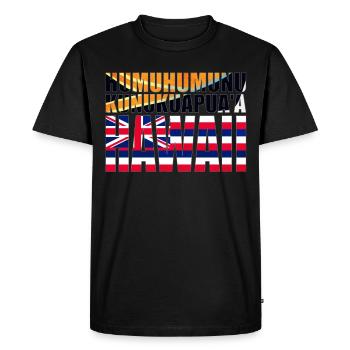 Humuhumunukunukuapua'a Hawaiian Reef Pusher - Men's Premium Organic T-Shirt - black - Front - Nico (187cm)