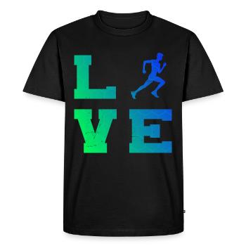 Jogging Jogging Course Fitness Femmes Hommes - T-shirt Premium bio Homme - noir - Devant - Nico (187cm)