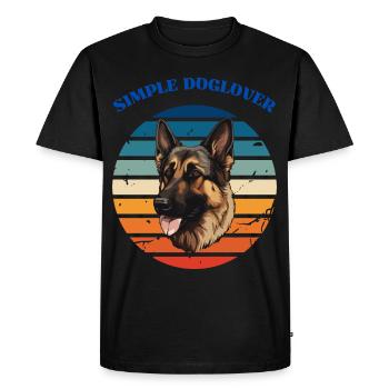 Simple amoureux des chiens - T-shirt Premium bio Homme - noir - Devant - Nico (187cm)