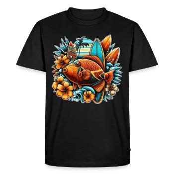 Humuhumunukunukuapua'a Hawaiian Reef Pusher - Men's Premium Organic T-Shirt - black - Front - Nico (187cm)