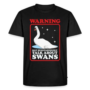 Cygne Cygne amant cygnes cadeau - T-shirt Premium bio Homme - noir - Devant - Nico (187cm)