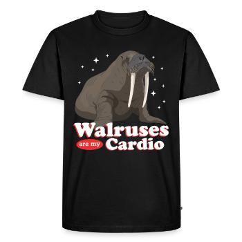 Morse Morse Morse Walrus Walrus Cadeau - T-shirt Premium bio Homme - noir - Devant - Nico (187cm)
