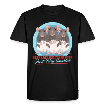 Rats, Rat Lover, Rat Owner, Gift - Men's Premium Organic T-Shirt - black - Front - Nico (187cm)