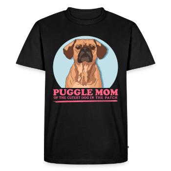 Puggle Mom Dog Owner Dog Mom Gift - Men's Premium Organic T-Shirt - black - Front - Nico (187cm)