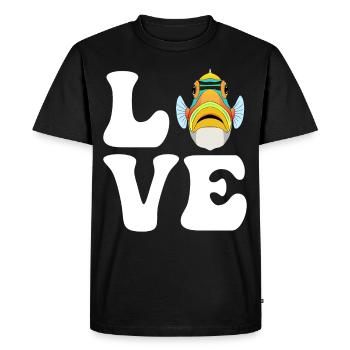 Humuhumunukunukuapua’a Pousseur de récif hawaïen - T-shirt Premium bio Homme - noir - Devant - Nico (187cm)