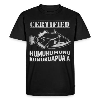 Humuhumunukunukuapua'a Hawaiian Reef Pusher - Men's Premium Organic T-Shirt - black - Front - Nico (187cm)
