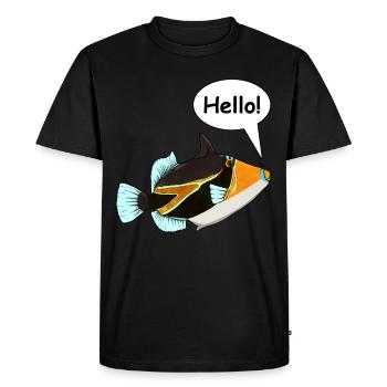 Humuhumunukunukuapua'a Hawaiian Reef Pusher - Men's Premium Organic T-Shirt - black - Front - Nico (187cm)