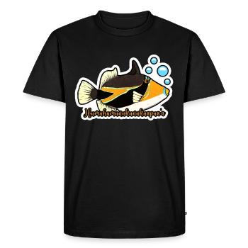 Humuhumunukunukuapua'a Hawaiian Reef Pusher - Men's Premium Organic T-Shirt - black - Front - Nico (187cm)
