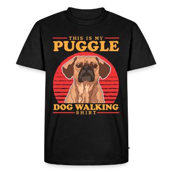 Puggle chiens propriétaires de chiens chien propriétaire cadeau - T-shirt Premium bio Homme - noir - Devant - Nico (187cm)