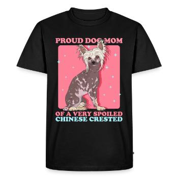 Chinois Crested maman chien à crête cadeau - T-shirt Premium bio Homme - noir - Devant - Nico (187cm)