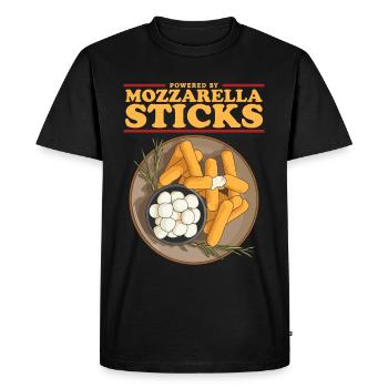 Bâtonnets de mozzarella fromage amateur de fromage cadeau - T-shirt Premium bio Homme - noir - Devant - Nico (187cm)