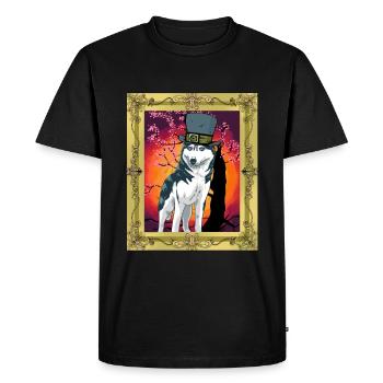 Medieval Wehrwolf Werewolves Wolf Wolves Wolves - Men's Premium Organic T-Shirt - black - Front - Nico (187cm)
