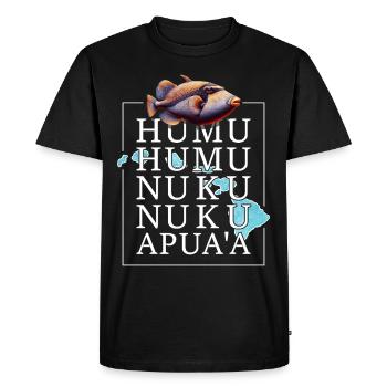 Humuhumunukunukuapua'a Hawaiian Reef Pusher - Men's Premium Organic T-Shirt - black - Front - Nico (187cm)