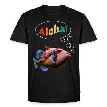 Humuhumunukunukuapua'a Hawaiian Reef Pusher - Men's Premium Organic T-Shirt - black - Front - Nico (187cm)