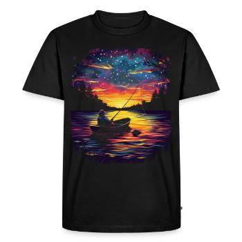 Pêcheur Pêcheur Pêcheur Pop Art - T-shirt Premium bio Homme - noir - Devant - Nico (187cm)