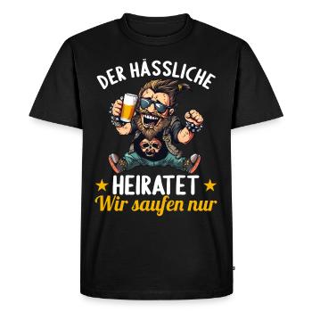 the ugly one marries bachelor party bachelor party - Men's Premium Organic T-Shirt - black - Front - Nico (187cm)