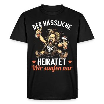 the ugly one marries bachelor party bachelor party - Men's Premium Organic T-Shirt - black - Front - Nico (187cm)