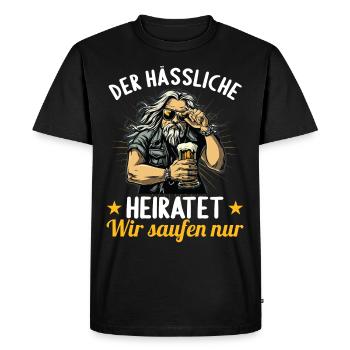 the ugly one marries bachelor party bachelor party - Men's Premium Organic T-Shirt - black - Front - Nico (187cm)