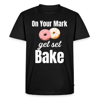 Ready, bake! Culinary bread - Men's Premium Organic T-Shirt - black - Front - Nico (187cm)