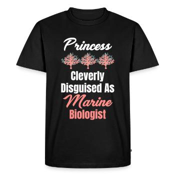 Princesse qualifiée en tant que biologiste marine - T-shirt Premium bio Homme - noir - Devant - Nico (187cm)