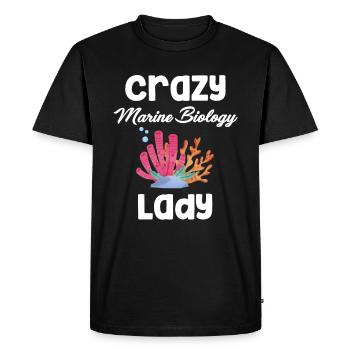 Crazy Marine Biology Lady Aquariums - Men's Premium Organic T-Shirt - black - Front - Nico (187cm)
