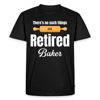 Il n’y a pas de boulanger à la retraite qui - T-shirt Premium bio Homme - noir - Devant - Nico (187cm)